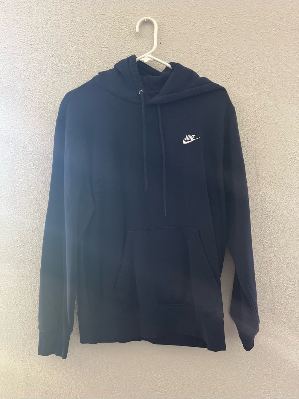 Nike Navy Pullover Hoodie with White Logo